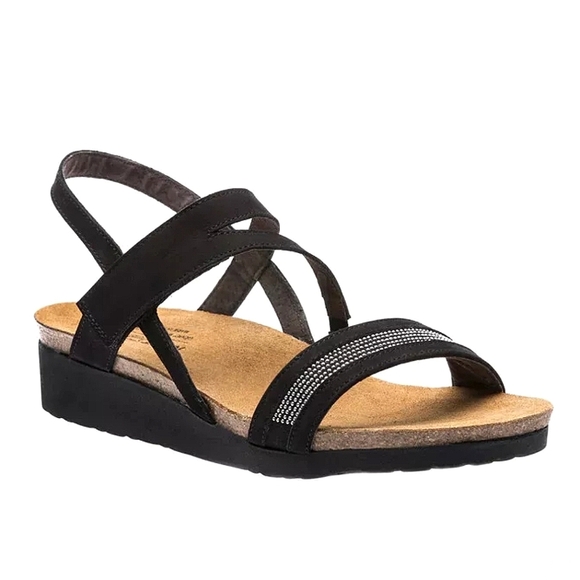 NAOT Chloe Strappy Sandals Silver Rhinestones - Picture 1 of 10